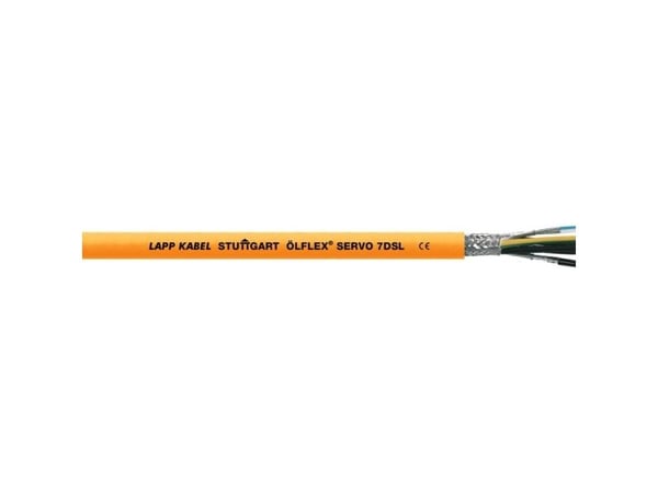 Lapp ÖLFLEX SERVO 7DSL, Kabel för medelhög spänning, Orange, Polyvinylklorid (PVC), Polypropylen, Koppar, 2.5 mm ²