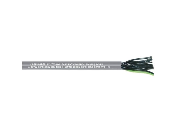 Lapp ÖLFLEX CONTROL TM, Kabel för medelhög spänning, Grå, Polyvinylklorid (PVC), Koppar, 1.5 mm ², 28,8 kg/km