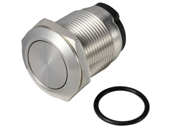 TRU COMPONENTS ONPOW6319F-10Z/Q/S Painike 36 V DC/AC 2 A 1 x Off/(On) IP65 Napsauttaminen 1 kpl
