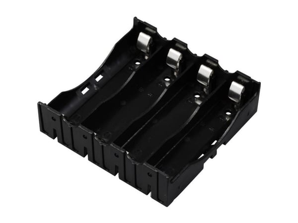 TRU COMPONENTS TC-13220720 batteriholder for 4x18650 kontaktpol (L x B x H) 78 x 79 x 21 mm