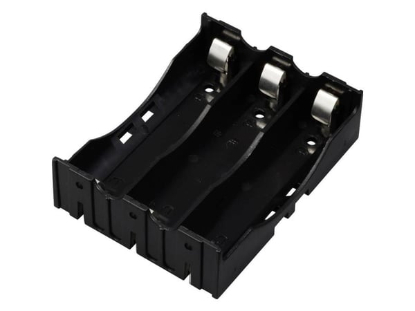 TRU COMPONENTS TC-13220712 batteriholder 3×18650 kontaktpol (L×B×H) 78×60×21 mm