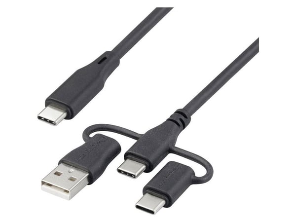 Renkforce RF-6615908, 1,5 m, USB C, USB C, USB 2.0, Sort
