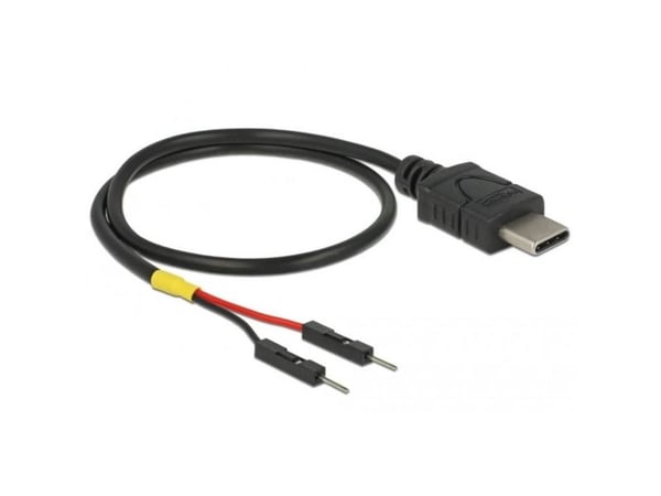 Delock - USB/strøm-kabel - USB-C (hann) til 2-pins USB-header (hann) separat - 30 cm - svart
