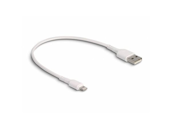 Delock - Lightning-kabel - USB hann til Lightning hann - 30 cm - hvit