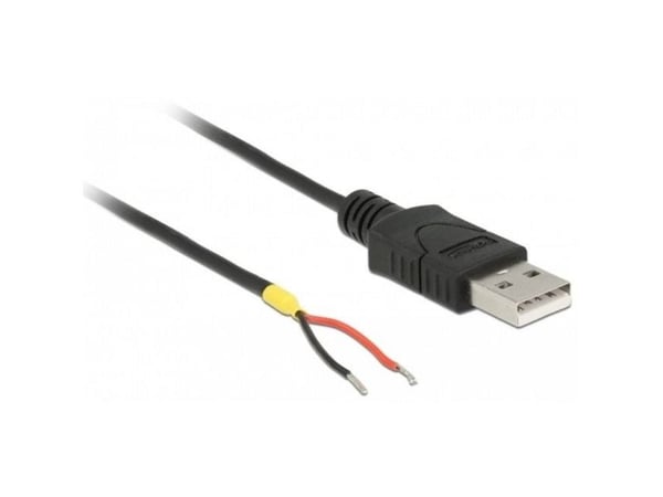 Delock - USB-kabel - USB (hann) til uisolert tråd - 1.5 m - svart