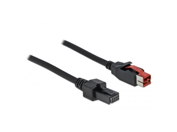 Delock - Strømforsynt USB-kabel - USB PlusPower (24 V) (hann) til 4-pins mini-DIN (hann) - 24 V - 3 m - svart