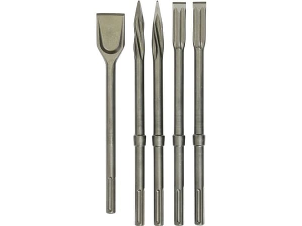 Makita - Meiselsett - for murverk - flat, spiss, spade - 5 deler - 25 mm, 50 mm - SDS-max - lengde: 400 mm, 350 mm