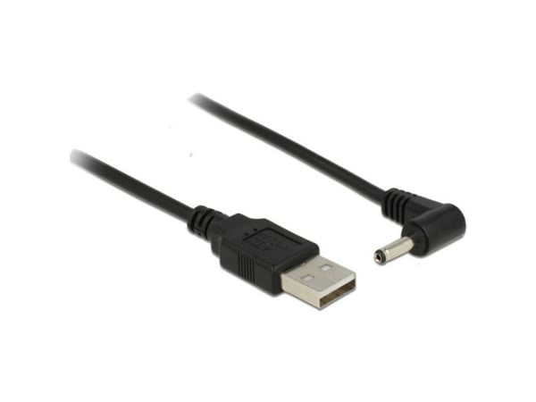 Delock - Strømkabel - 3,5 x 1,35 mm DC-jakk (hann) til USB (kun strøm) (hann) - 1.5 m - 90° kontakt