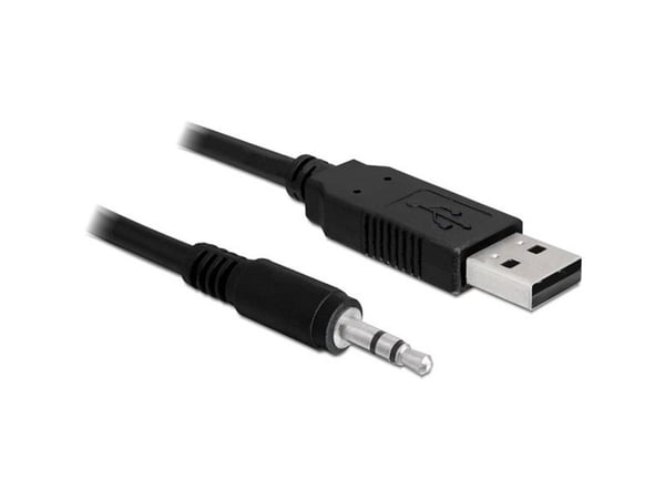 Delock Converter USB 2.0 > Serial-TTL 3.5 mm stereo jack - Seriell adapter - USB 2.0 - serie - svart