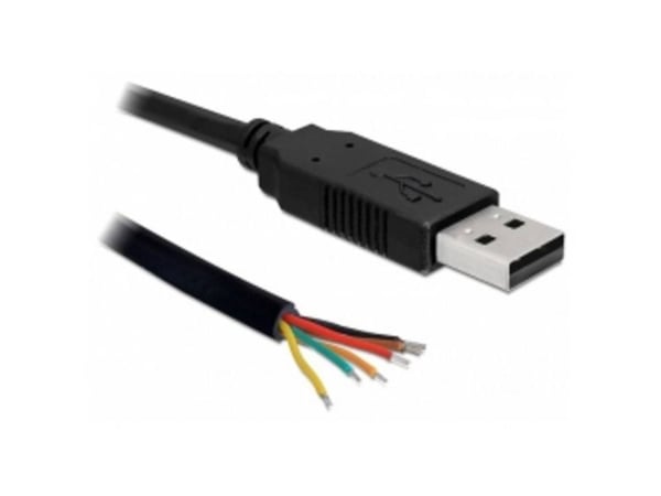 DeLOCK 83116, Musta, 1,8 m, USB A-tyyppi, DB-9