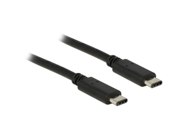 Delock - USB-kabel - USB-C (hann) til USB-C (hann) - USB 2.0 - 50 cm - svart