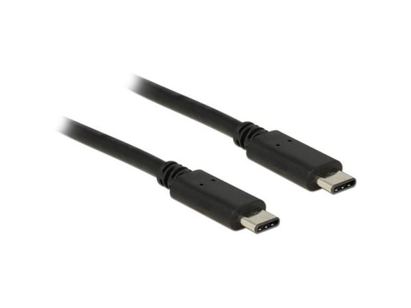 Delock - USB-kabel - USB-C (hann) til USB-C (hann) - USB 2.0 - 1 m - svart