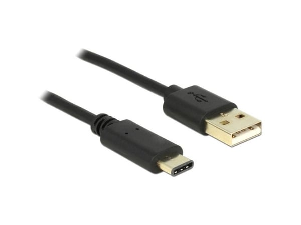Delock - USB-kabel - USB-C (hann) til USB (hann) - USB 2.0 - 3 A - 2 m - svart