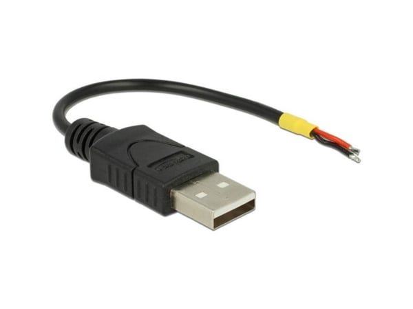 DeLOCK 85250, 0,1 m, USB A, USB 2.0, Uros/uros, Musta