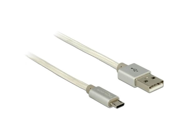 Delock - USB-kabel - Micro-USB type B (hann) til USB (hann) - USB 2.0 - 1 m - hvit