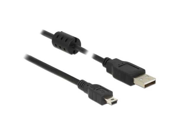 Delock - USB-kabel - USB (hann) til mini-USB type B (hann) - USB 2.0 - 1.5 m - svart