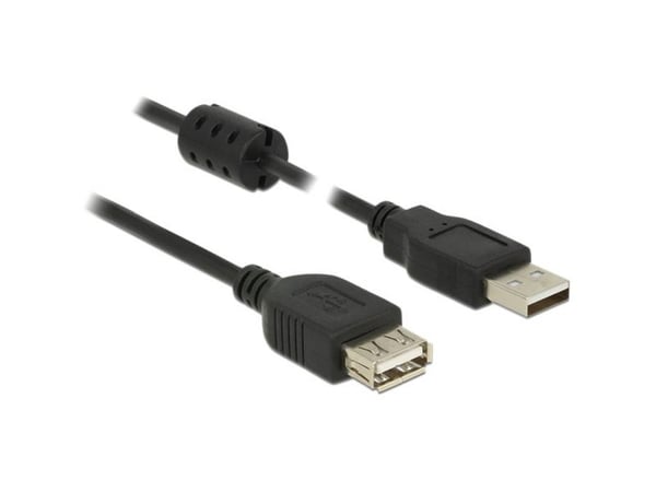 Delock - USB-forlengelseskabel - USB (hann) til USB (hunn) - USB 2.0 - 2 m - svart