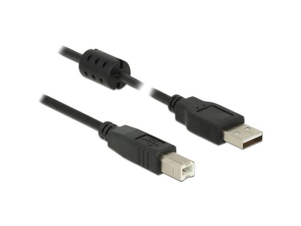 Delock - USB-kabel - USB (hann) til USB-type B (hann) - USB 2.0 - 50 cm - svart