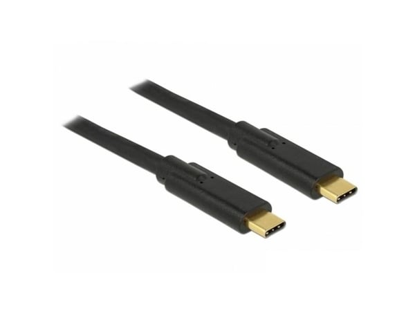 Delock - USB-kabel - USB-C (hann) til USB-C (hann) - USB 3.1 Gen 1 - 5 A - 2 m - svart