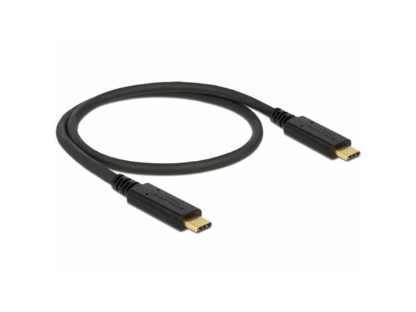 DeLOCK - USB-kaapeli - USB-C (han) til USB-C (han) - USB 3.1 Gen 2 - 3 A - 50 cm - lajiteltu