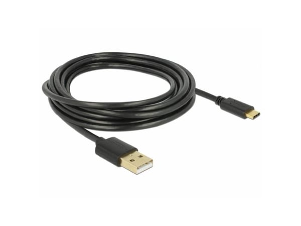 Delock - USB-kaapeli - USB-C (han) til USB (han) - USB 2.0 - 3 A - 3 m - lajiteltu