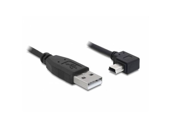 Delock - USB-kabel - USB (hann) til mini-USB type B (hann) - 3 m - rettvinklet kontakt