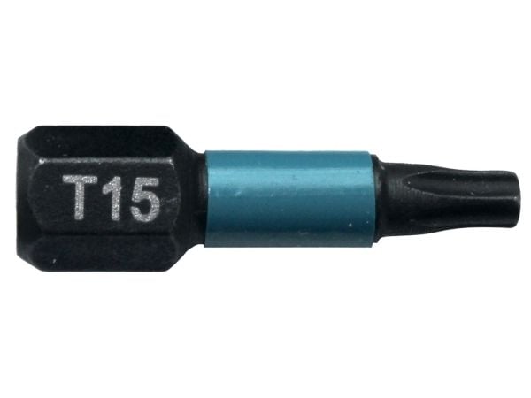 Makita Impact Black - Impact screwdriver bit - 2 deler - torx - T15 - heksagonal - lengde: 25 mm