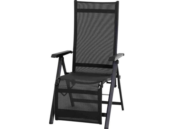 Siena Garden Tesoro Relax hage/stol M29538 i aluminium/plast antrasitt (matt), svart/sølv