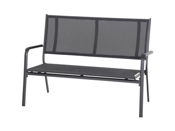 Siena Garden Tesoro M29539 hagebenk i aluminium og plast antrasitt (matt), svart/sølv Siena Garden Tesoro M29539 hagebenk i aluminium og plast antrasitt (matt), svart/sølv