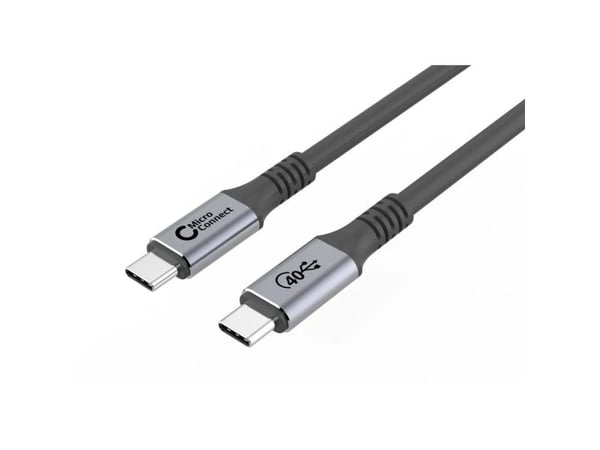 MicroConnect - USB-kabel - 24 pin USB-C (hann) rett til 24 pin USB-C (hann) rett - USB4 Gen3x2 - 20 V - 5 A - 3 m - USB Power Delivery (100 W), 8K ...