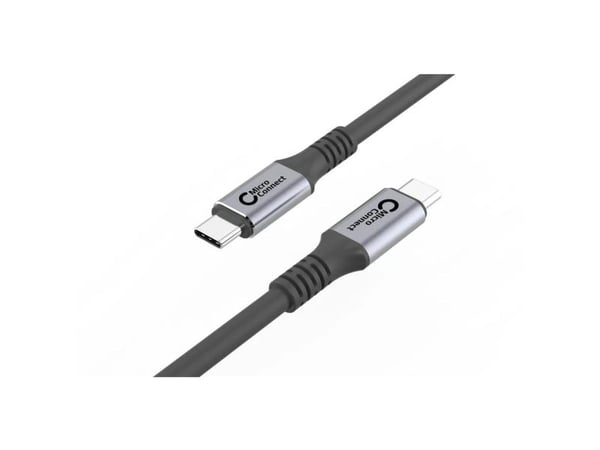 MicroConnect - USB-kabel - 24 pin USB-C (hann) rett til 24 pin USB-C (hann) rett - USB4 Gen3x2 - 20 V - 5 A - 3 m - USB Power Delivery (100 W), 8K ...