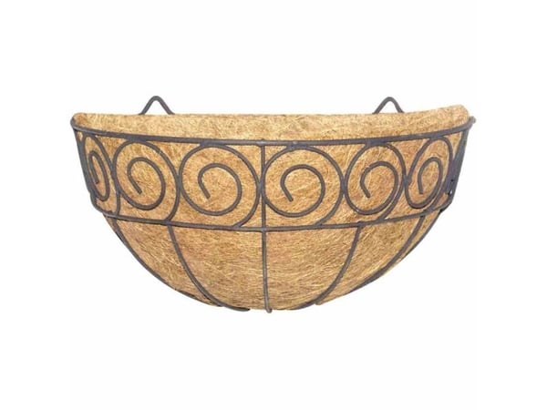 Siena Garden Scroll J58092 Seinävalaisin Teräs, Kookosmusta, Luonnollinen