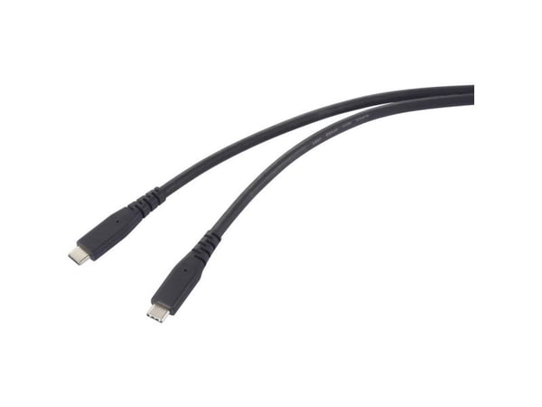 Renkforce RF-6662038, 0,5 m, USB C, USB C, USB4 Gen 2x2, 40 Gbit/s, Sort