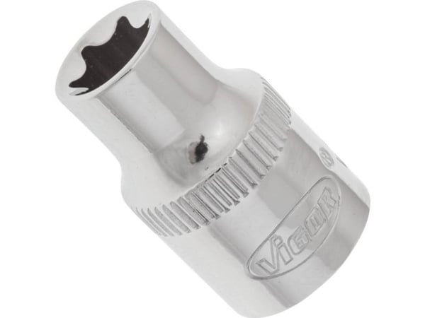 Vigor V2724N, Kraftpipe, Rustfritt stål, 1 hoder, 3/8", Metrisk, 4 mm