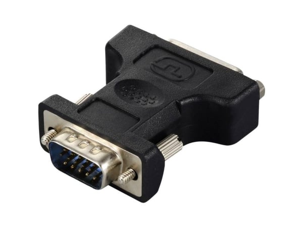 Renkforce RF-6667626, DVI-I 24+5 pin, VGA, Sort