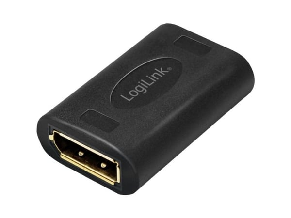 LogiLink - DisplayPort-sovitin - DisplayPort (W) - DisplayPort (W) - DisplayPort 1.4 - tukee 8K 60 Hz (7680 x 4320) - Musta