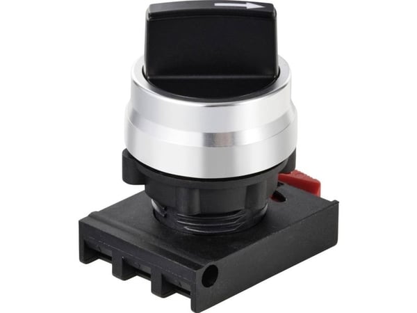 TRU COMPONENTS TC-12835256 ONPOW26BK-X/21 Valintakytkin etuselementti Kiinnityslaite Musta 2 x 90° 1 kpl