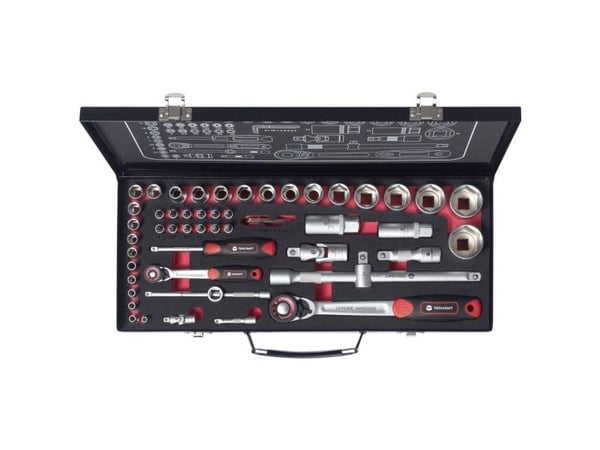 TOOLCRAFT TO-9626409 skralle-set 1/4 (6,3 mm), 1/2 (12,5 mm)