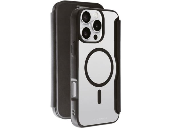 Vivanco Mag Premium, Lommebok-etui, Apple, iPhone 16 Pro Max, 17,5 cm (6.9"), Svart