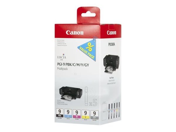 Canon 1034B013, Perusvärintuotto, Syaani, Harmaa, Magenta, Valokuva musta, Keltainen, 5 kpl, Monipakkaus