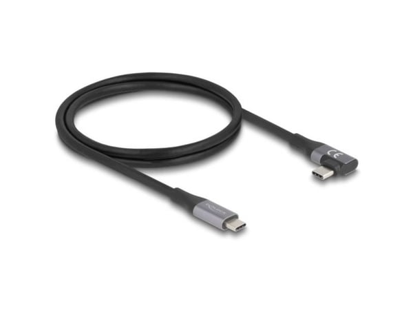 Delock USB 40 Gbps Kabel gewinkelt links / rechts USB PD 3.1 Extended Power Range 240 W 1 m