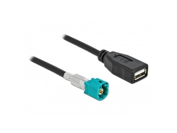 Delock - Datakabel - HSD Z plugg til USB hunn - 2 m - RAL 5021, vannblå
