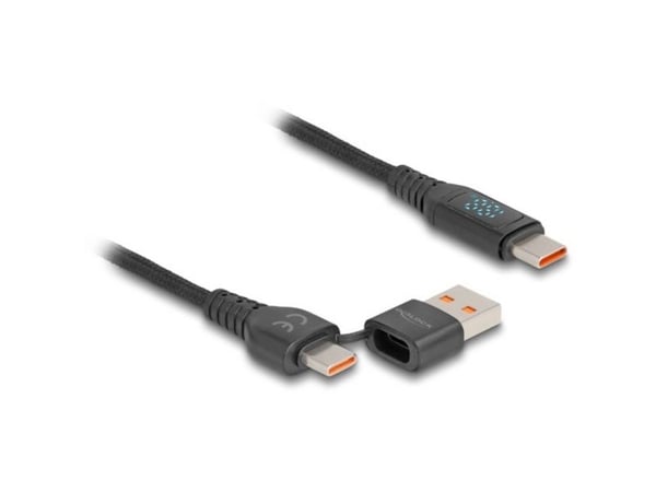 DeLOCK 88137, 1,2 m, USB A/USB C, USB C, USB 2.0, 0,48 Gbit/sek., Sort