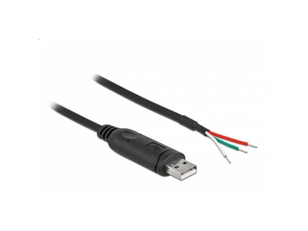 Delock - USB / seriell-kabel - USB (hann) - 2 m - stranded copper wire only - svart