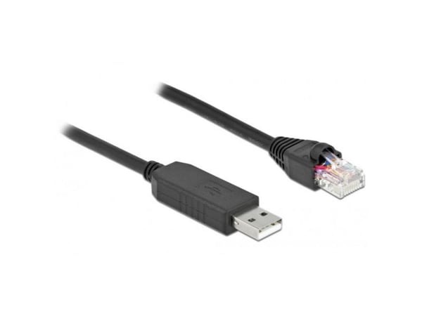 Delock - Seriell adapter - USB (hann) til RJ-45 (hann) - 50 cm - USB / USB 2.0 / EIA-232 - svart