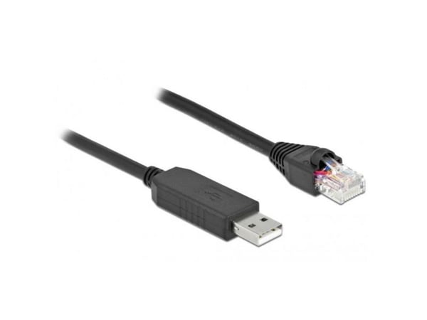 Delock - Seriell adapter - USB (hann) til RJ-45 (hann) - 2 m - USB / USB 2.0 / EIA-232 - svart