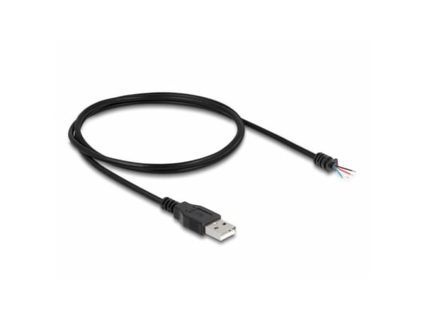 Delock - USB-kabel - USB (hann) til uisolert tråd - USB 2.0 - 1 m - svart