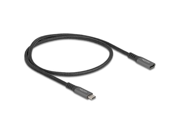 Delock - USB-forlengelseskabel - 24 pin USB-C (hann) til 24 pin USB-C (hunn) - USB 3.1 Gen 2 - 20 V - 5 A - 0.5 m - USB Power Delivery (100 W), stø...