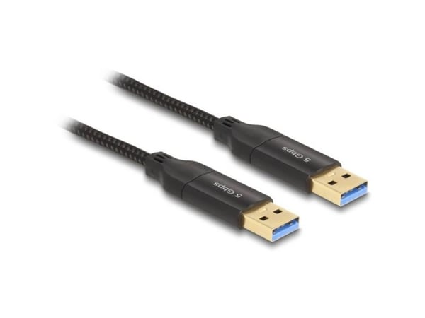 Delock - USB-kabelsett - 24 pin USB-C (hann) til 24 pin USB-C (hann) - 2 m - up to 5 Gbps data transfer rate, gullbelagte kontakter - svart