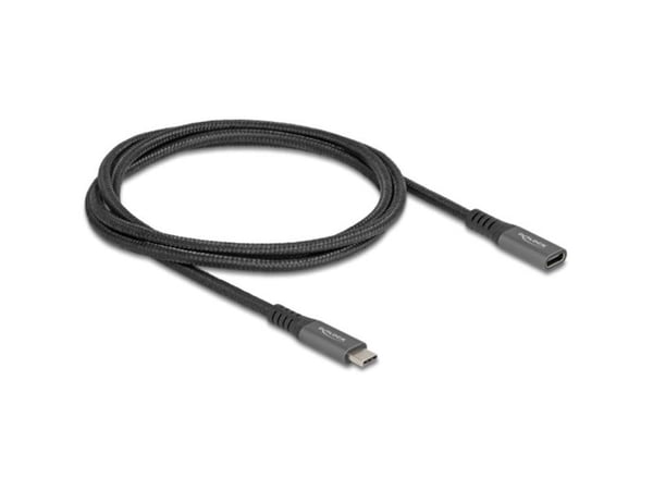 Delock - USB-forlengelseskabel - 24 pin USB-C (hann) til 24 pin USB-C (hunn) - USB 3.1 Gen 2 - 20 V - 5 A - 1 m - USB Power Delivery (100 W), støtt...